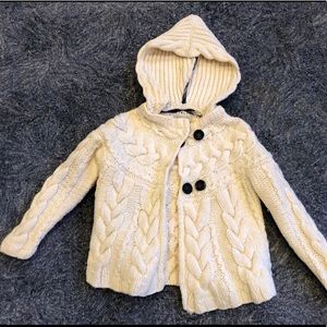 Burberry Girls’ Cream Cable Knit Sweater